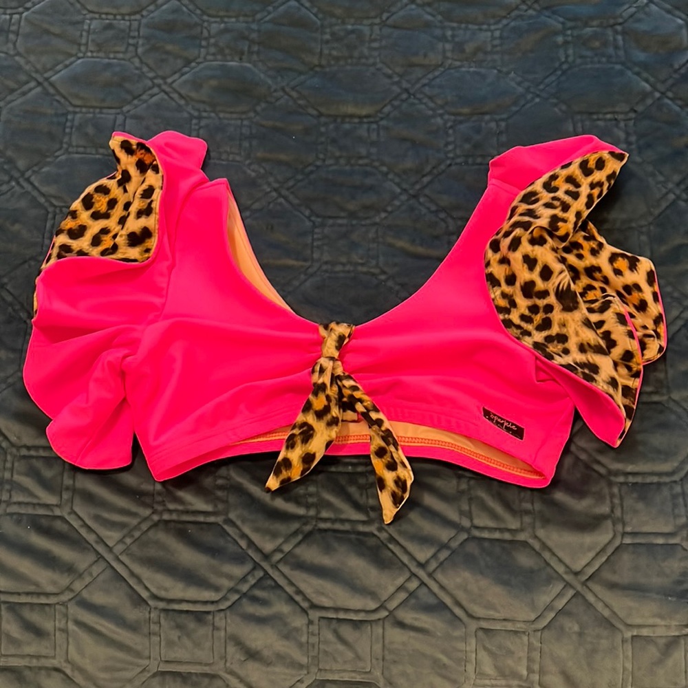 Sparkle Stagewear “Pepper” top Neon Pink Size CL